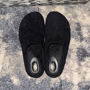 Black Suede Slippers